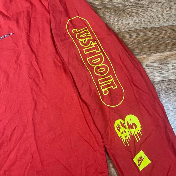 The Nike Tee DR8074-696 Heatwave Logo Long Sleeve Black Shirt Men’s Size XL - Picture 3 of 6